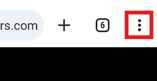 Menu trois points Chrome