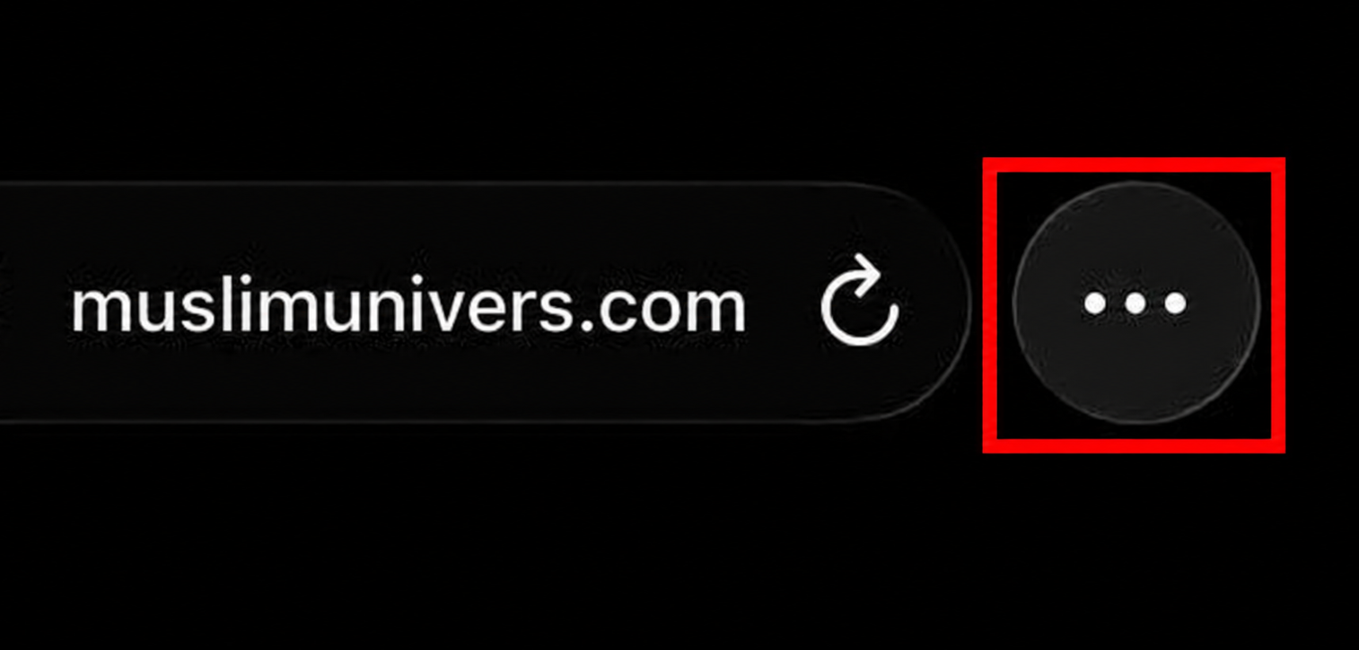 Trois points barre URL Safari